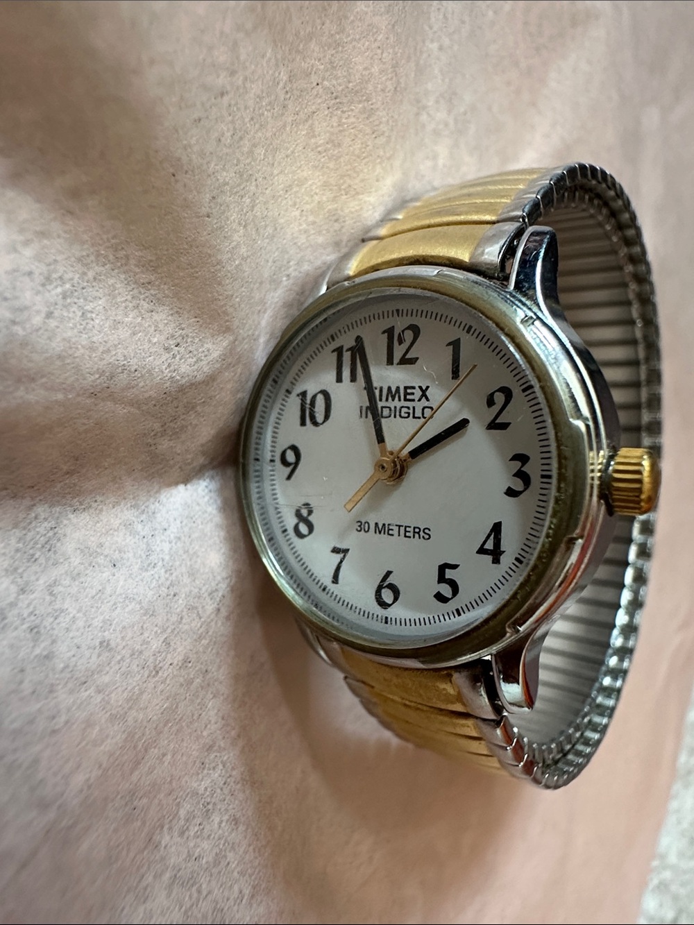 Timex Indiglo Two-Tone Silver and Gold Analog Watch Waterproof